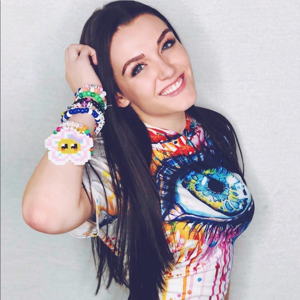 Psychedelic Eye Short Sleeve White Hooded Shirt